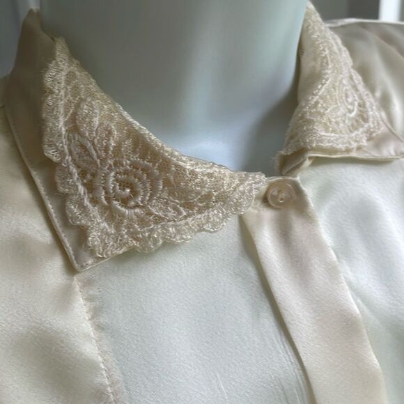 True Vintage 80s - Labyrinth Cosplay Sarah Victorian Button Down Blouse M - Picture 3 of 7